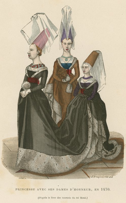 Prinsesse med hennes æresdamer, 1470 av French School