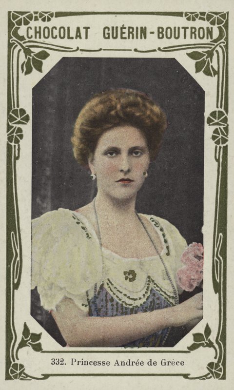 Prinsesse Andree av Hellas (farget bilde) av French School