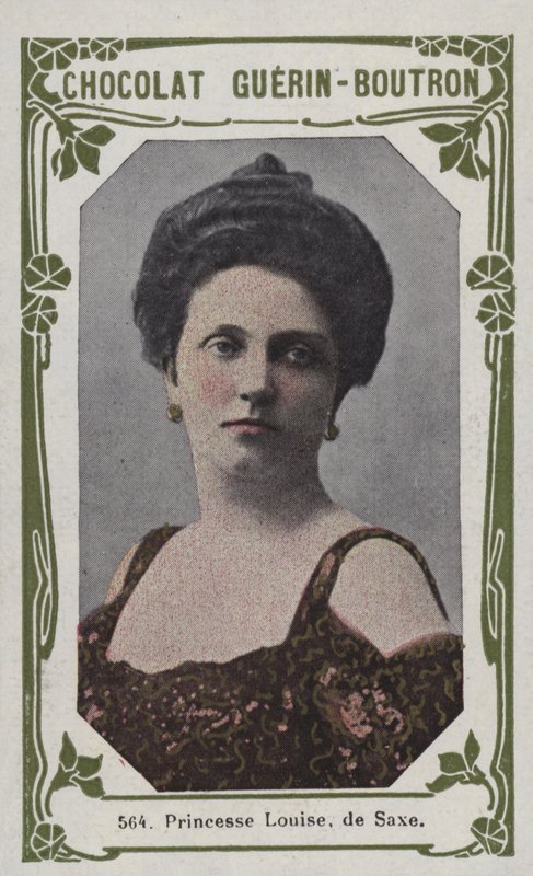 Prinsesse Louise, av Sachsen (farget bilde) av French School