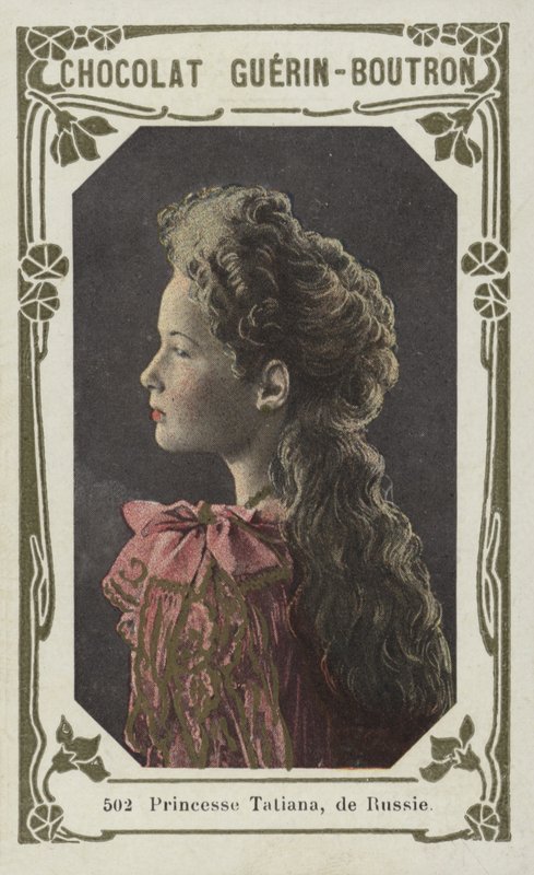 Prinsesse Tatiana av Russland (farget bilde) av French School