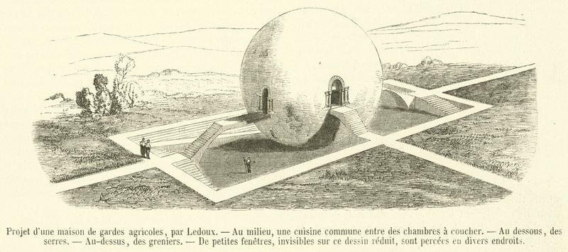 Prosjekt for et landbruksvakthus (gravering) av French School