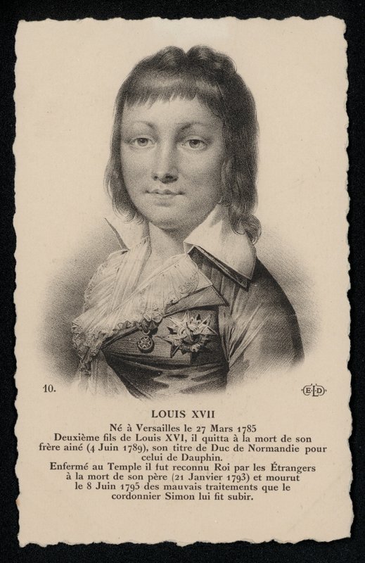 Roi Louis XVII (litho) av French School