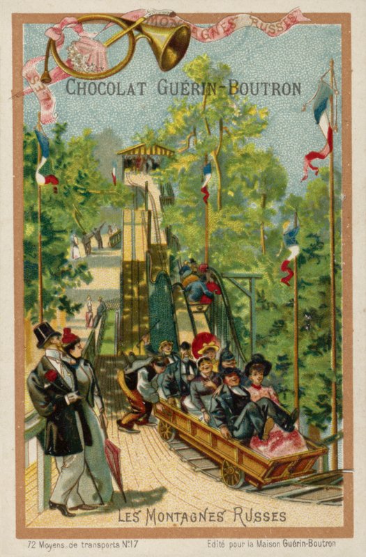 Berg-og-dal-bane (chromolitho) av French School