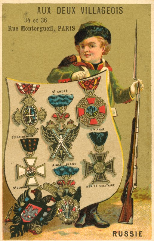 Russiske medaljer (chromolitho) av French School