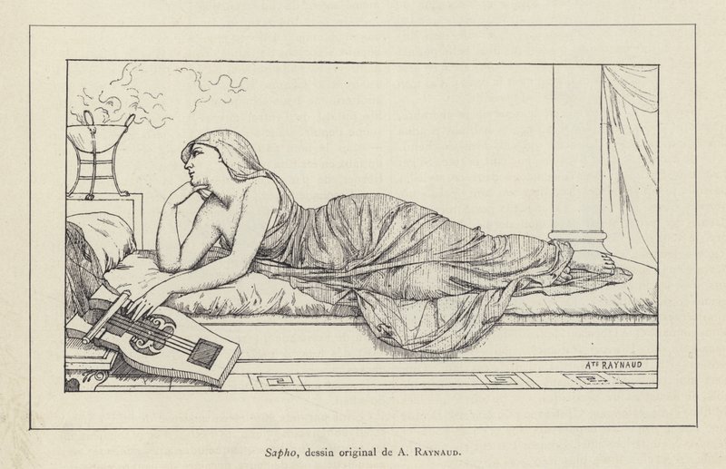 Sappho (litho) av French School