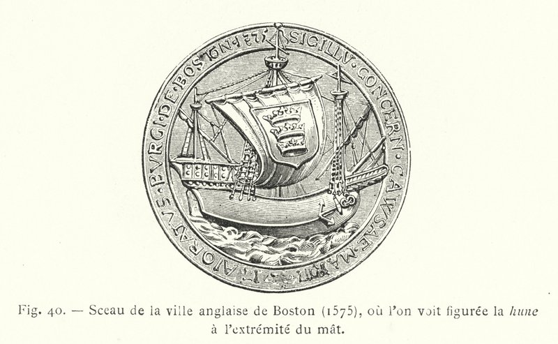Segl fra den engelske byen Boston av French School