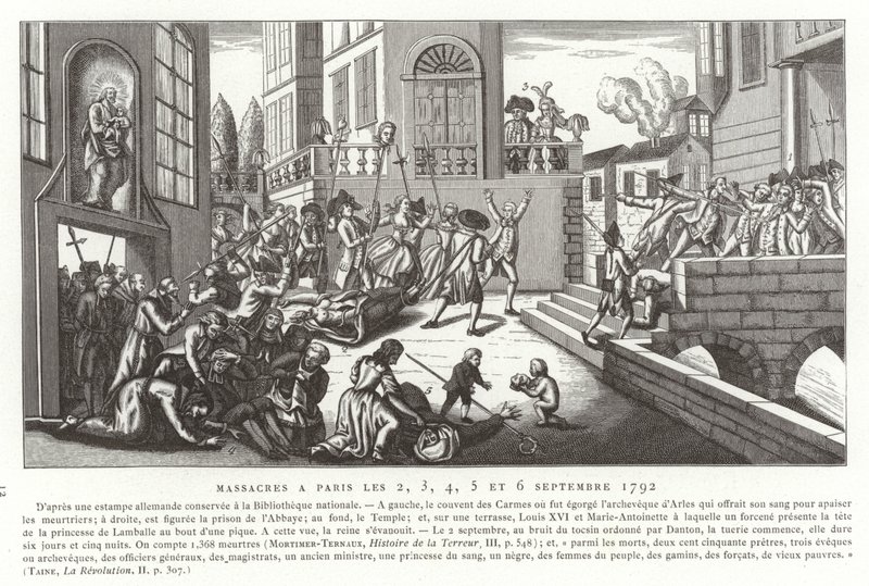 Septembermassakrer, Paris, den franske revolusjonen, 1792 av French School
