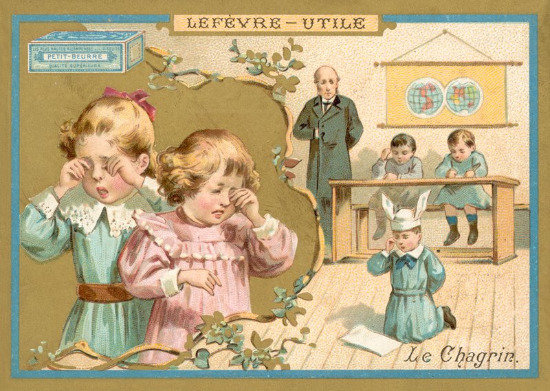 Sorg (chromolitho) av French School