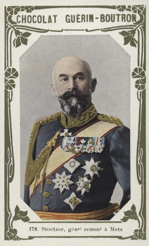 Stoetzer, generalkommandant a Metz (farget bilde) av French School