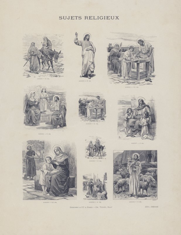 Religiøse emner (gravering) av French School