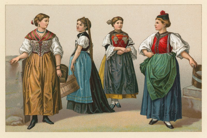 Sveits kostyme av French School