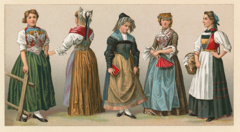 Sveits kostyme av French School