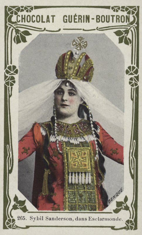 Sybil Sanderson, dans Esclarmonde (farget bilde) av French School