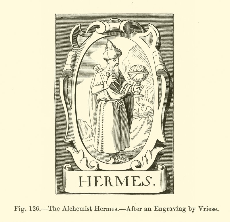 Alkymisten Hermes (gravering) av French School