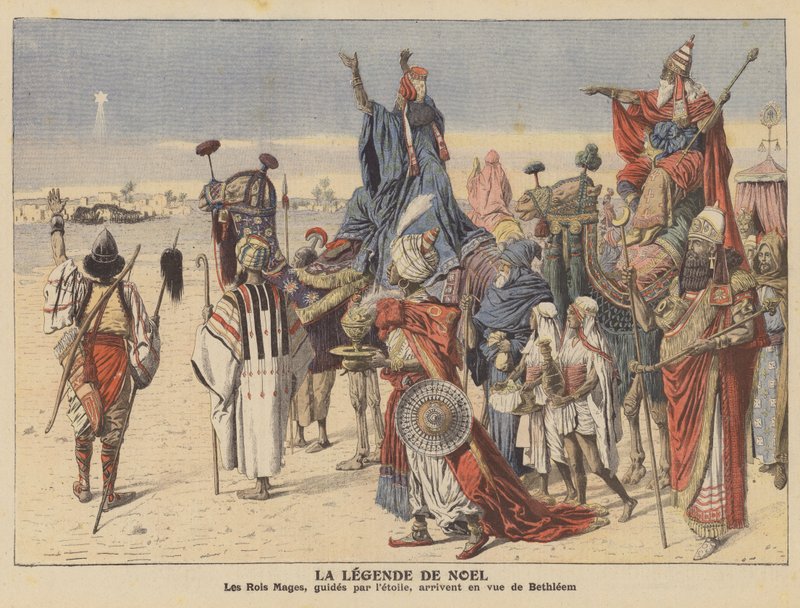 Julehistorien (farge litho) av French School