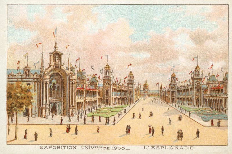 The Esplanade, Exposition Universelle 1900, Paris (chromolitho) av French School