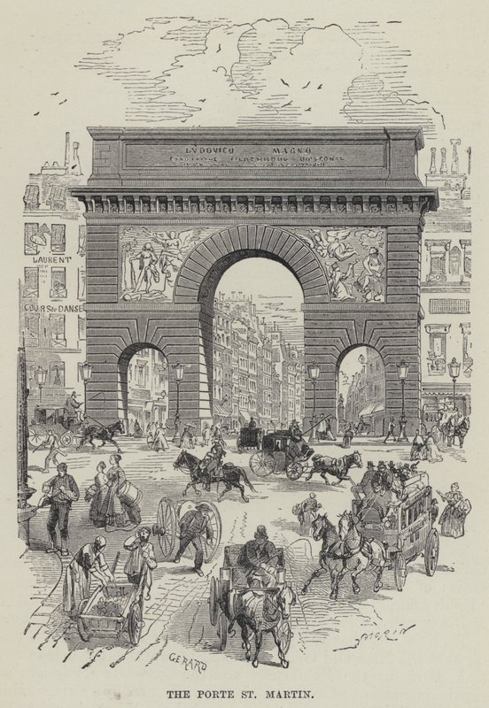 Porte St Martin (gravering) av French School
