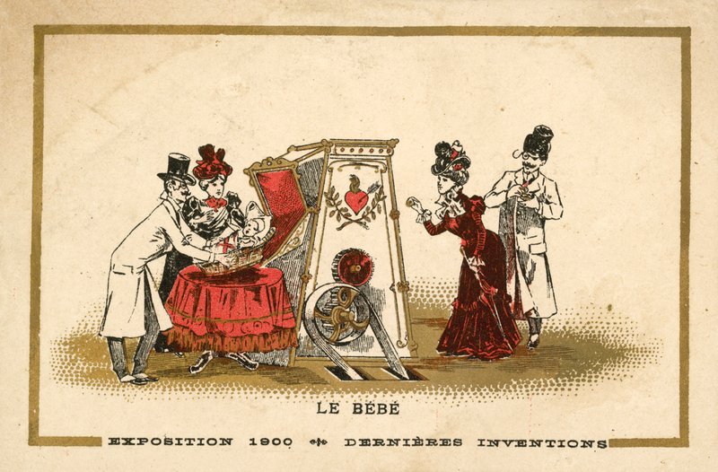 Babyen (chromolitho) av French School