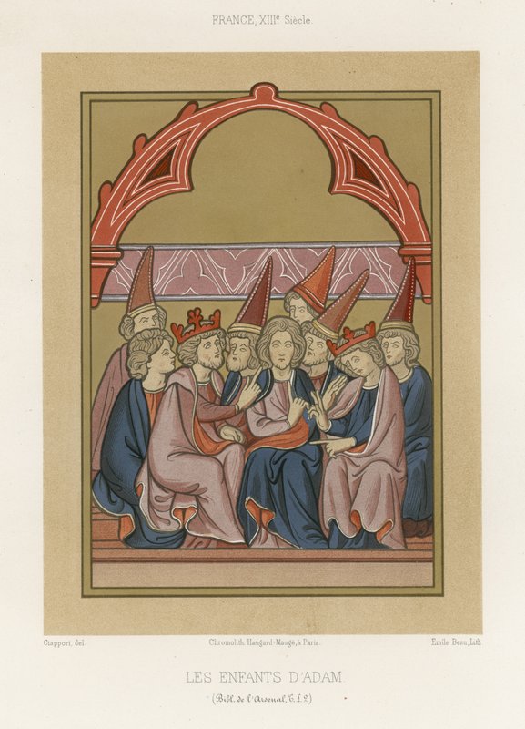 Barna til Adam (chromolitho) av French School