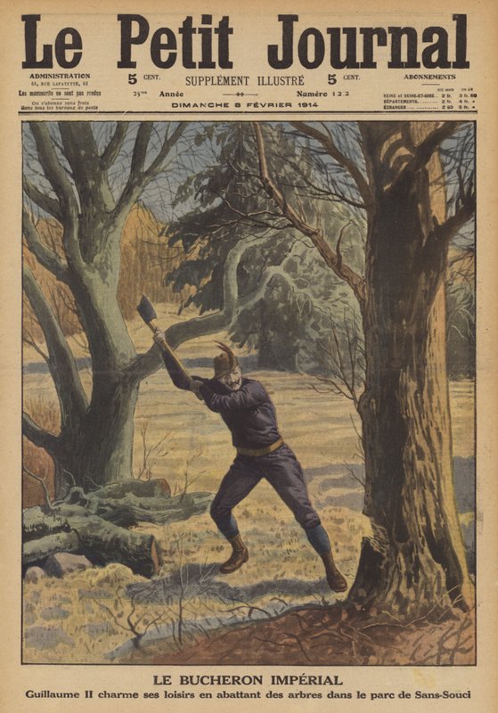 Den keiserlige tømmerhoggeren (farge litho) av French School