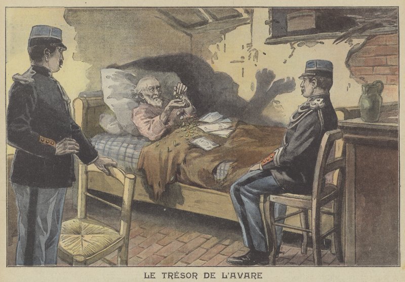 Gjæringens skatt (farge litho) av French School