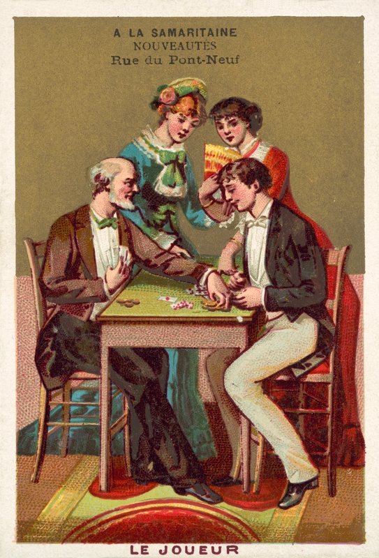 Spilleren (chromolitho) av French School