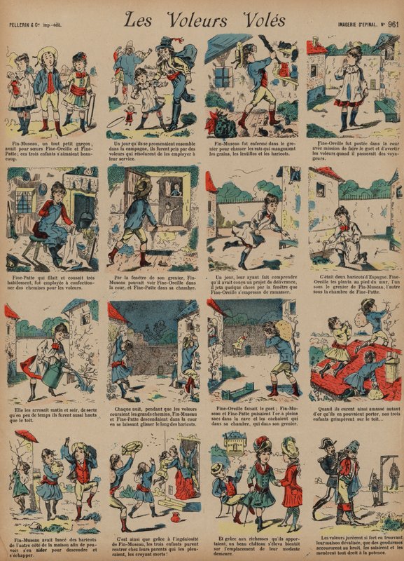 Ranerne ranet (farget gravering) av French School