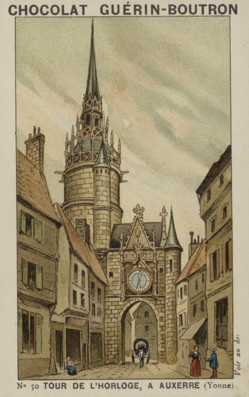 Klokketårn, i Auxerre, Yonne av French School