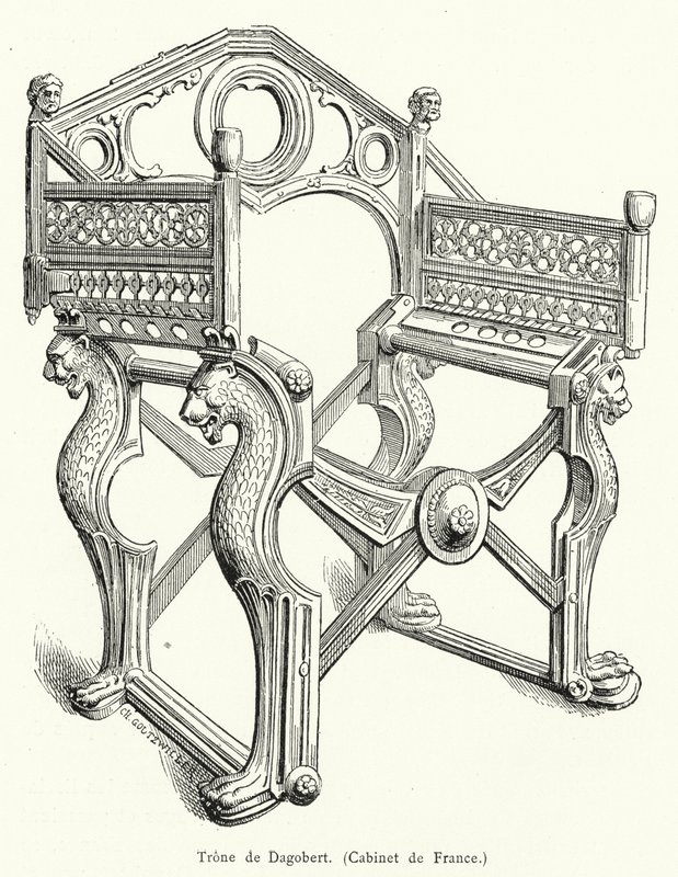 Throne of Dagobert (gravering) av French School