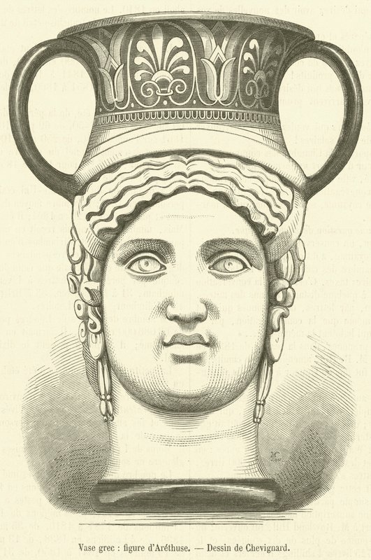Grec vase, figur d