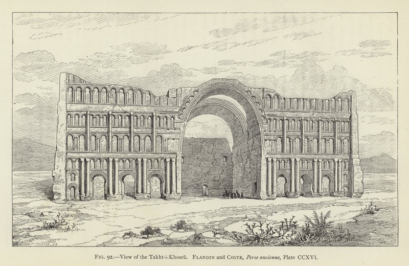 Utsikt over Takht-i-Khosru av French School
