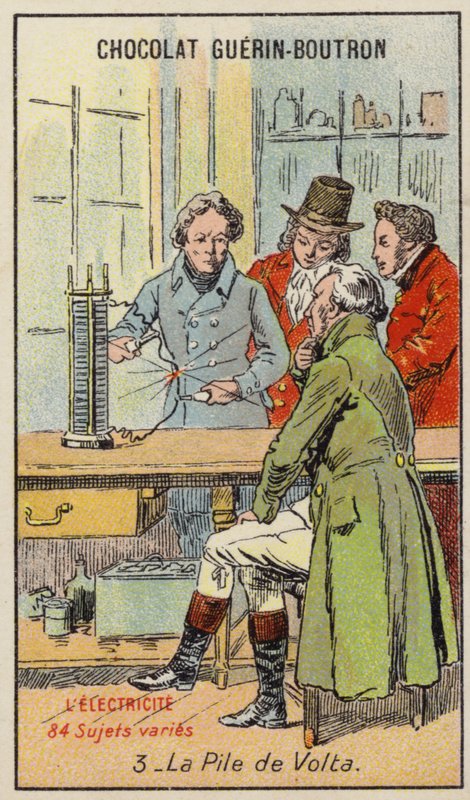 Voltas batteri (chromolitho) av French School