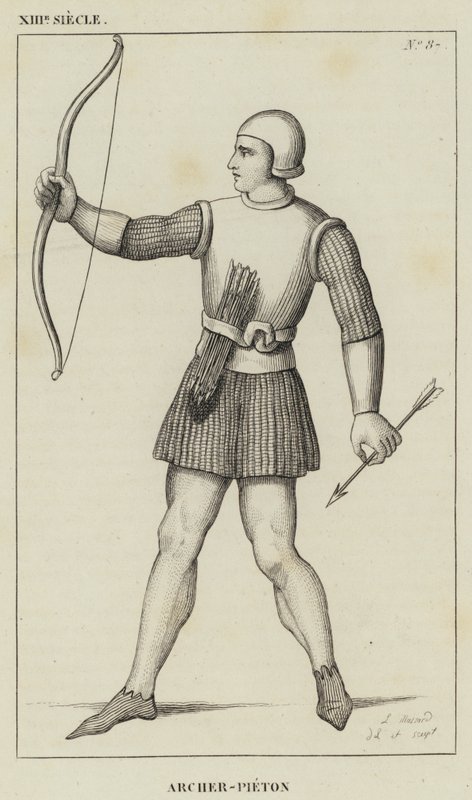 XIII Siecle, Archer-Pieton (gravering) av French School