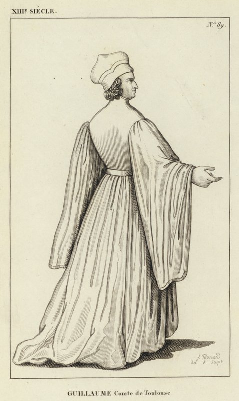 XIII Century, Guillaume, greve av Toulouse (gravering) av French School