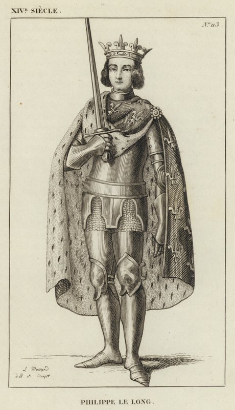 XIV Century, Philippe le Long (gravering) av French School