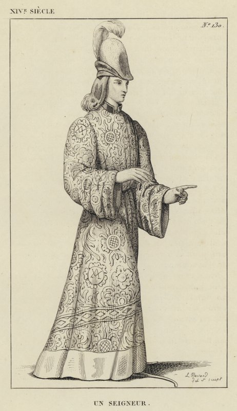 XIV Century, A Lord (gravering) av French School