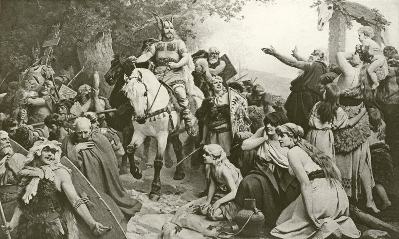 Hermanns triumf over romerne (gravyr) av Friedrich Paul Thumann