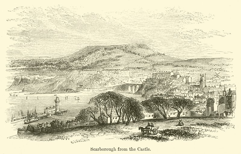 Scarborough fra slottet av G. F. Sargent