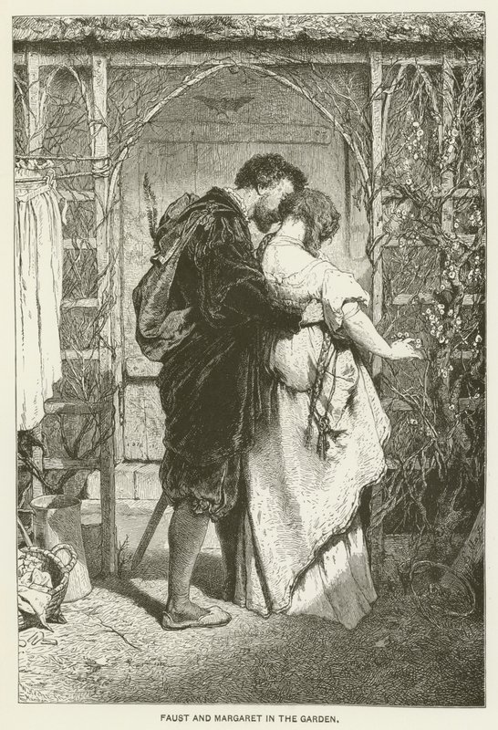 Faust og Margaret i hagen av Gabriel Max