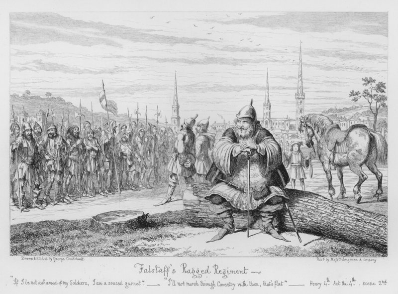 Falstaffs Ragged Regiment av George Cruikshank