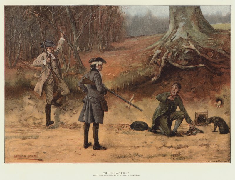 Rødhendt (chromolitho) av George Goodwin Kilburne