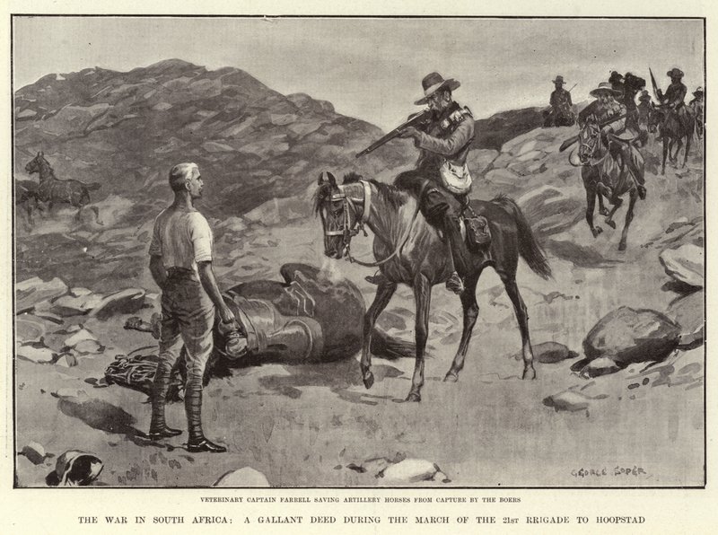 Krigen i Sør-Afrika, en galant gjerning under mars 21. brigade til Hoopstad av George Soper