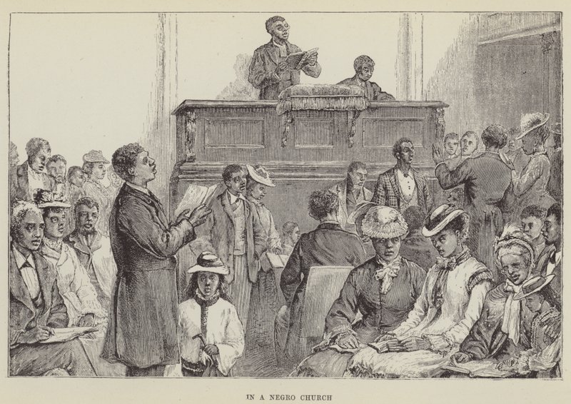 I en svart kirke (gravering) av George Augustus Sala