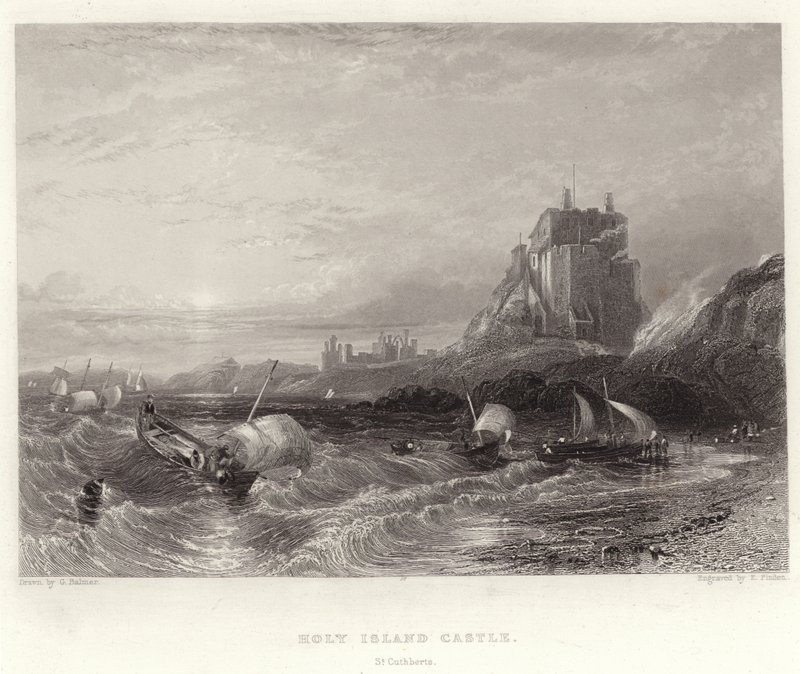 Holy Island Castle, St Cuthberts av George Balmer