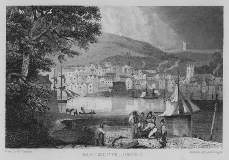 Dartmouth, Devon (gravering) av George Bryant Campion