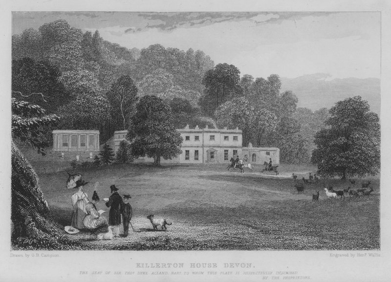 Killerton House, Devon (gravering) av George Bryant Campion
