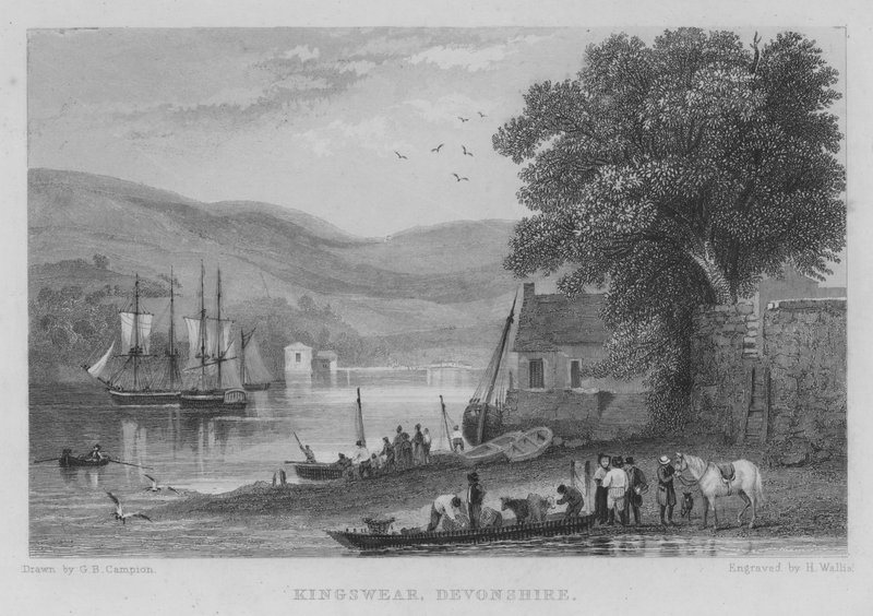 Kingswear, Devonshire (gravering) av George Bryant Campion