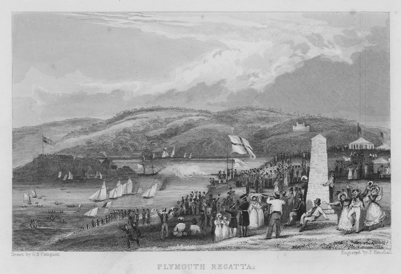 Plymouth Regatta (gravering) av George Bryant Campion