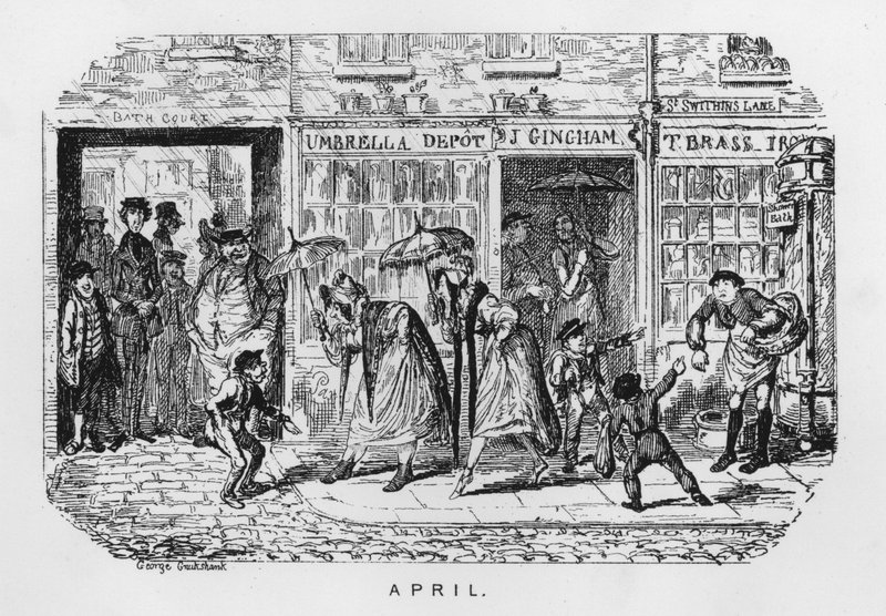 april (gravering) av George Cruikshank