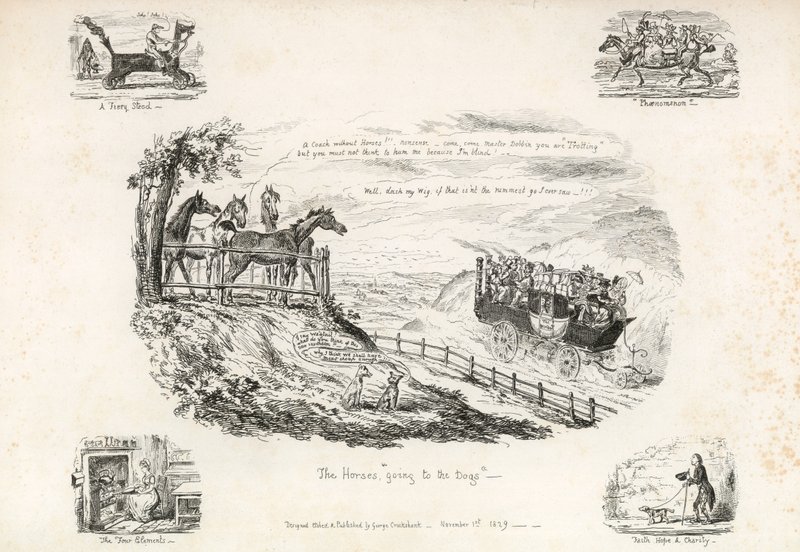 Gurneys dampvogn av George Cruikshank
